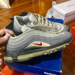 Nike Air Max 97 Grey Varsity Red Graphite sz 8